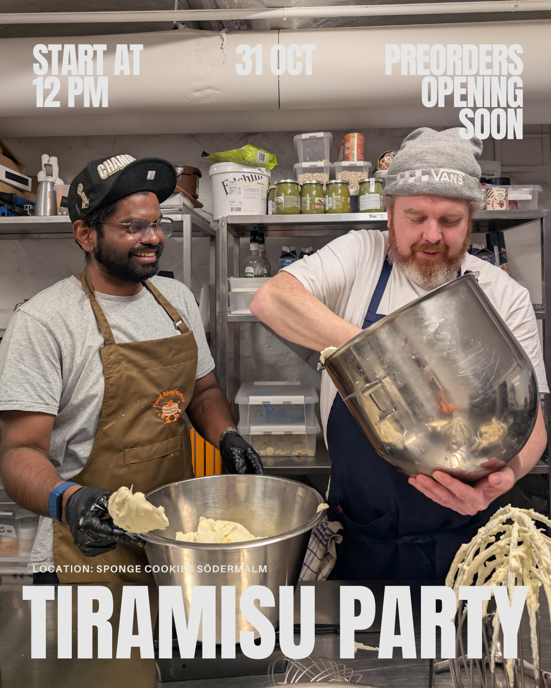 Tiramisu party: Book your Tiramisu